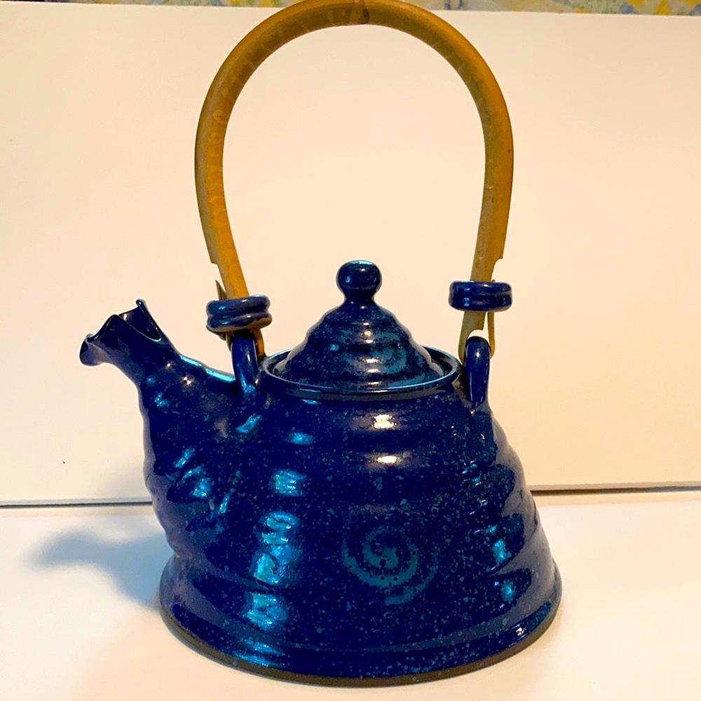 Ceramic Kettle/teapot handmade Blue